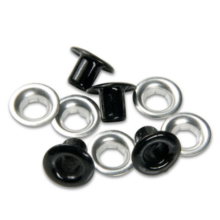 Regular eyelets "black" extra long (Package of 50)