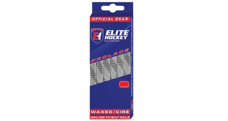 ELITE SILVER GREY / BLACK WAXED LACES 120"