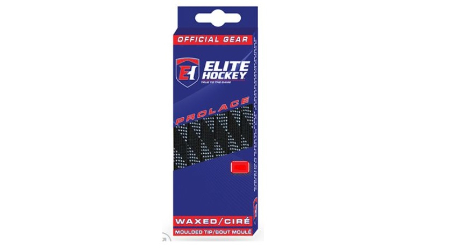 ELITE BLACK / WHITE WAXED LACES 130"