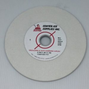 White 80 Grit 6" x 1/4" x 3/4" Fleming Gray B2/B3 Swinging Arm Grinding Wheel